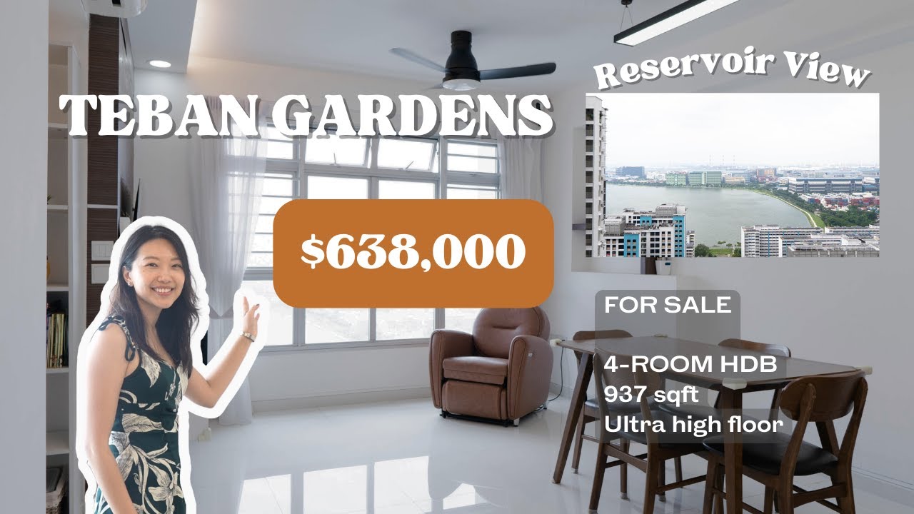 SOLD - Teban Gardens - High floor with Reservoir View  (4-Room HDB)