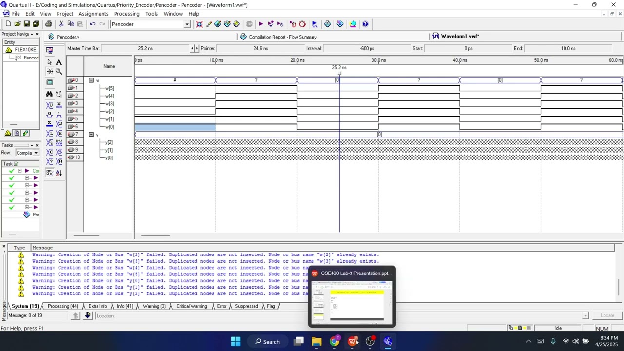 How to give custom input sequence in Quartus vector waveform file