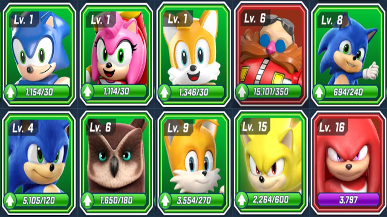 Sonic Forces - All Lego Runners vs All Movie Runners: Sonic, Amy, tails, Eggman, Knuckles, Longclaw