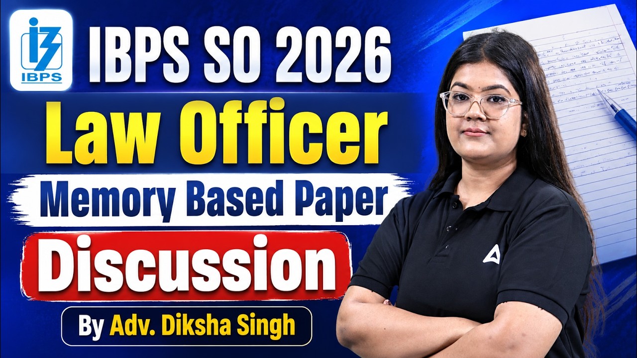 IBPS SO Exam Analysis 2026 | Law Officer Memory Based Paper | By Adv. Diksha Singh