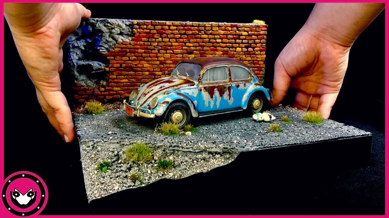 Заброшенная модель Volkswagen 1300 Beetle 1966 года | Модель автомобиля Tamiya 1/24 | Диорама «Не...