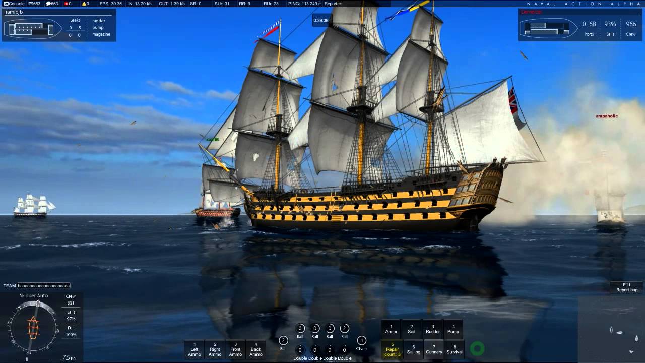 Naval Action: Big Ship PVP fight (Ft. Victory&Santisima Trinidad)