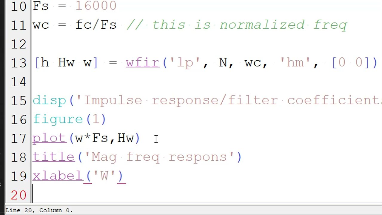 SciLab - Design of FIR Filter