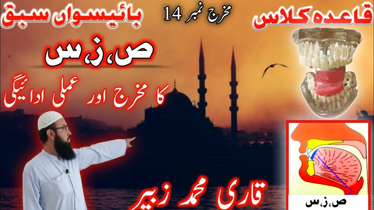 Qaida Class | Lesson No 22 | ص ، ز ، س کا مخرج اور عملی ادائیگی