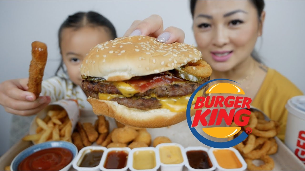 BURGER KING | Angry King Burger, Onion Ring, Cheesy Tots & CHICKEN Fries| N.E Let's Eat