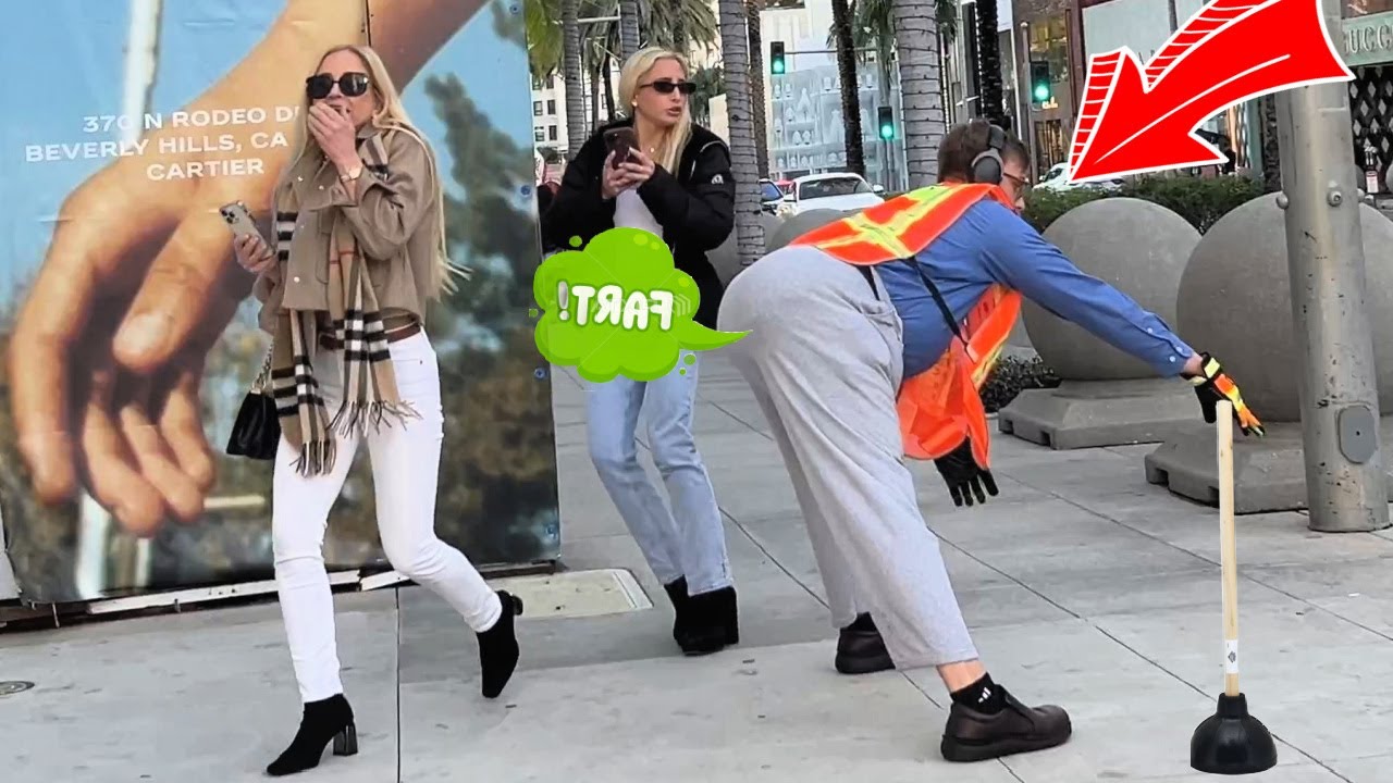 Fat Guy Aggressively Farts On Rich Women In Beverly Hills!!