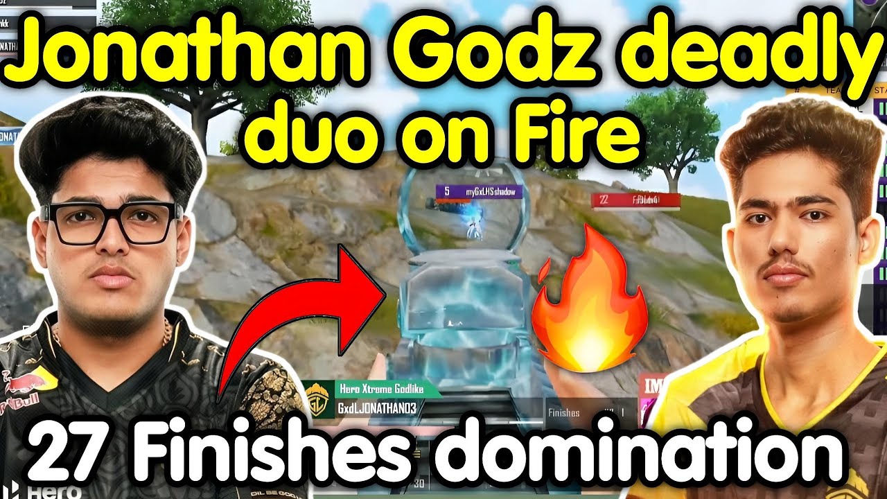 Godlike 27 kills domination in Bgms 🔥 Jonathan Godz deadly duo on fire 🥵