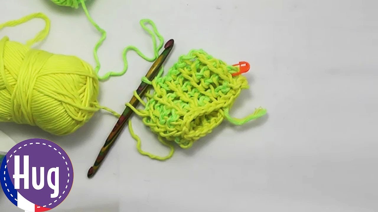 Crochet tunisien - Motif ajouré 7 nains - Veronika Hug