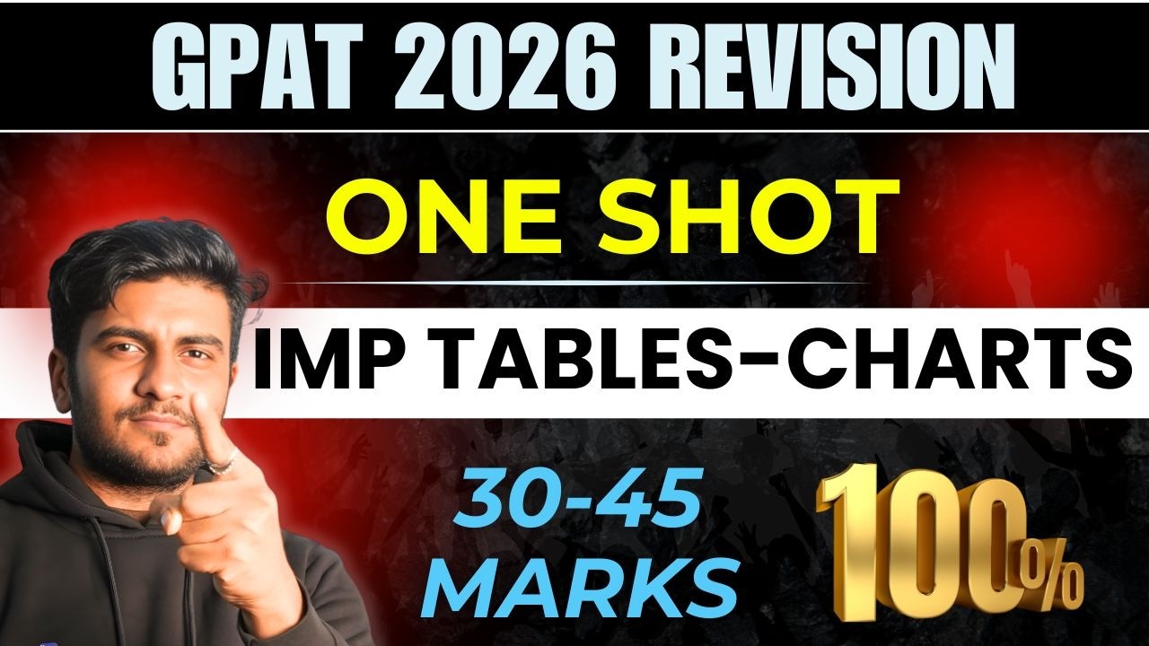 GPAT 2026 ONE SHOT REVISION | MOST IMP TABLES CHARTS FOR PHARMA EXAMS | GPAT BOOSTER REVISION