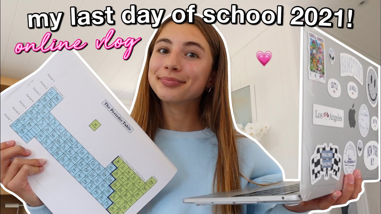 MY LAST DAY OF ONLINE SCHOOL VLOG 2021 *8th grade & realistic*