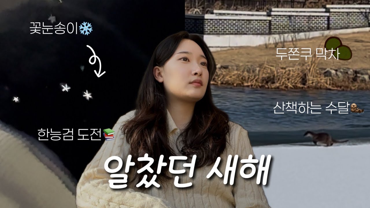 2026 시작, 평범하지만 꽉 찼던 | 새해 카운트다운, 한능검 도전✍🏼, 두쫀쿠 원데이클래스, 공원에서 본 수달🦦, 명절선물 고르는 법