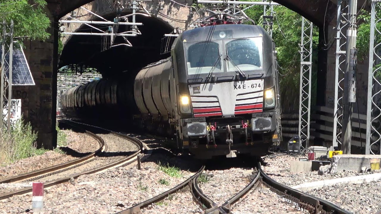 Un curvone da paura per i treni merci!!!
