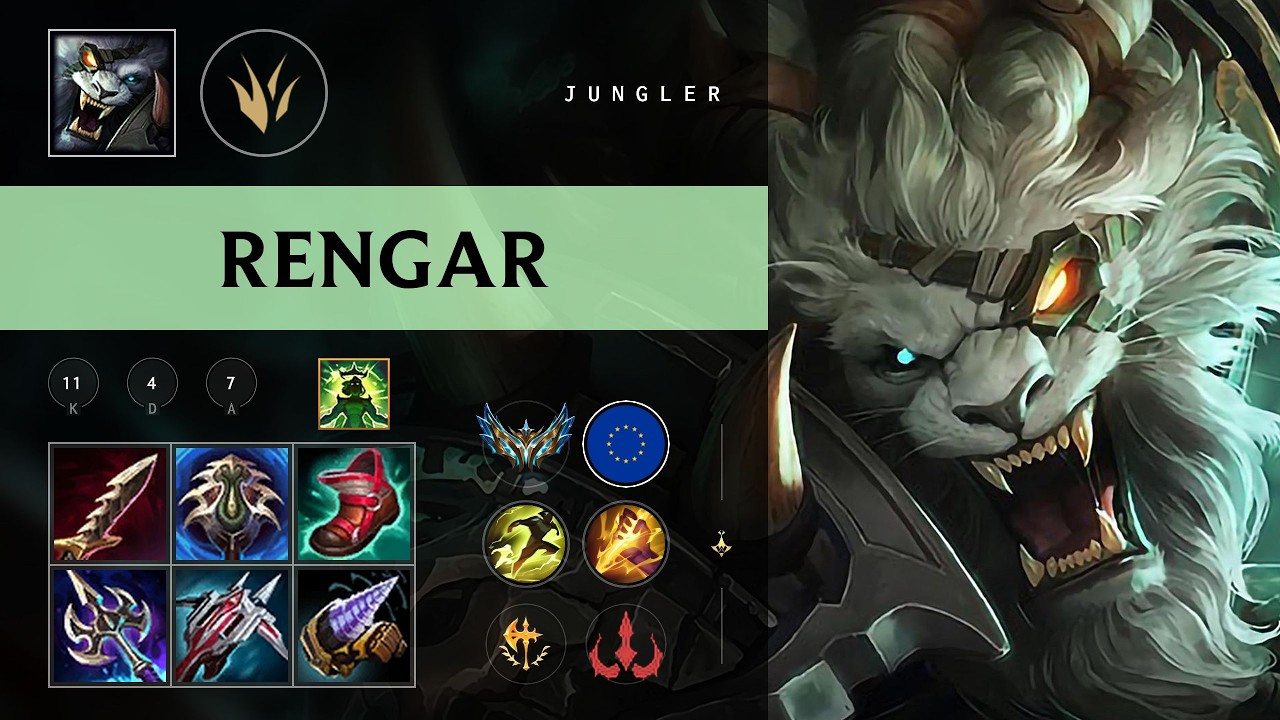 Rengar Jungle vs Lee Sin - EUW Challenger Patch 26.10