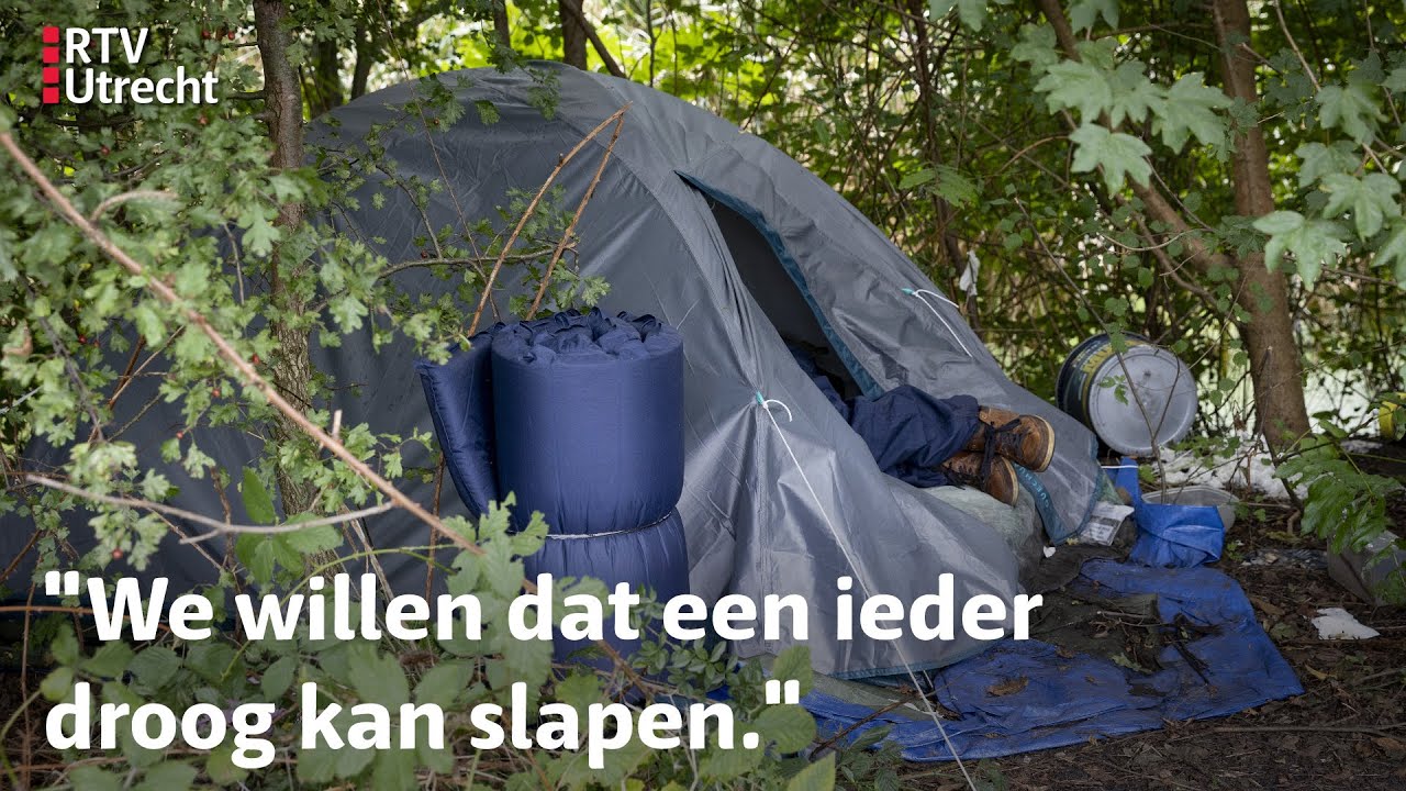 Gemeente Amersfoort deelt tenten uit om tekort daklozenopvang te bestrijden | RTV Utrecht