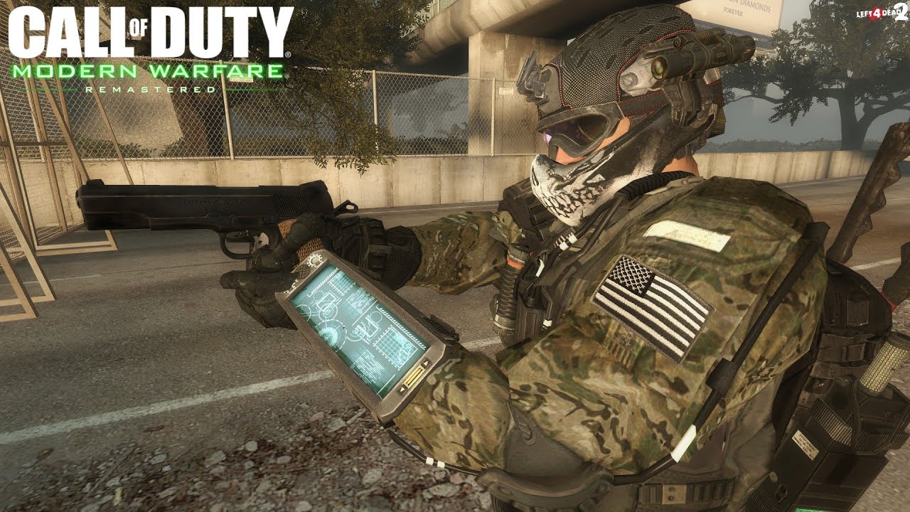 Left 4 Dead 2 Denny's Call of Duty Modern Warfare Remastered M1911 (Magnum - Desert Eagle) Gameplay