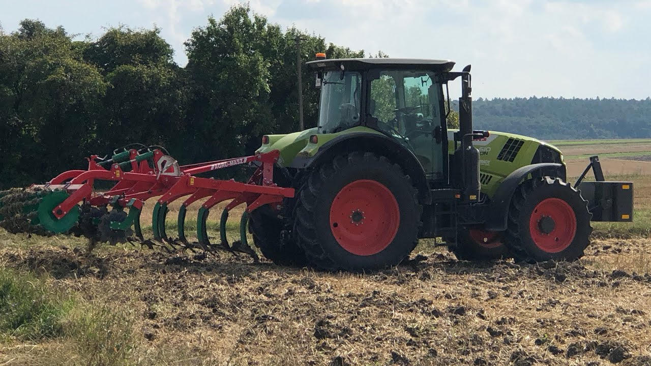 Claas Arion 610 Runner Agro Masz uprawa ścierniska Massey Ferguson 8110 Agregat Kwas