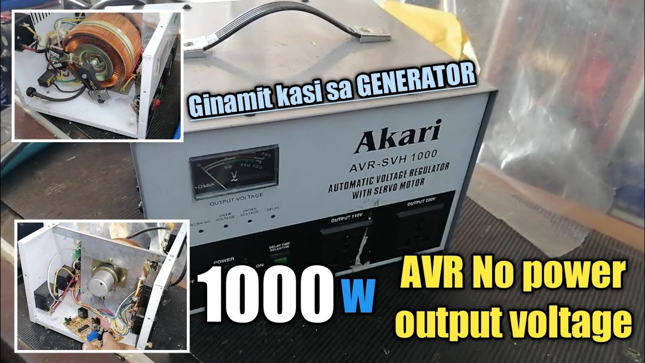 1000 watts AVR with servo motor no voltage output dahil ginamit sa generator