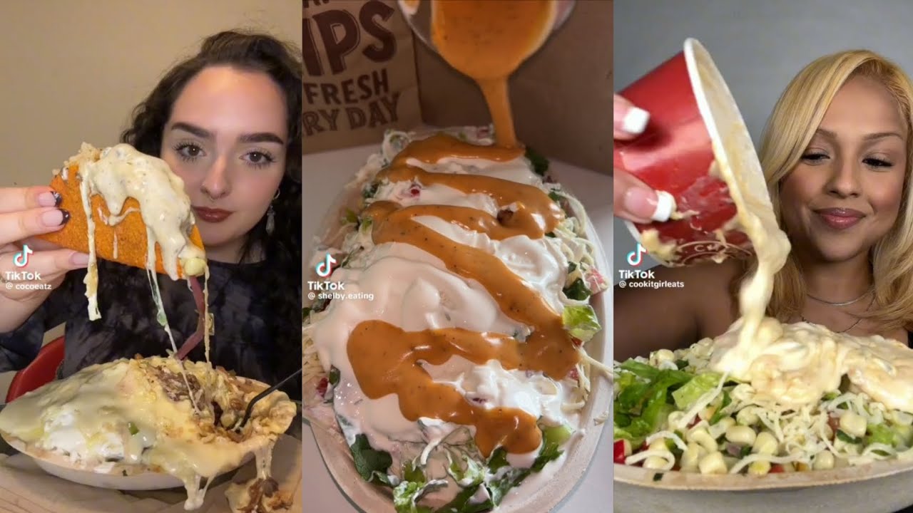 ASMR MUKBANG✨ Chipotle Bowl TIKTOK COMPILATION #52
