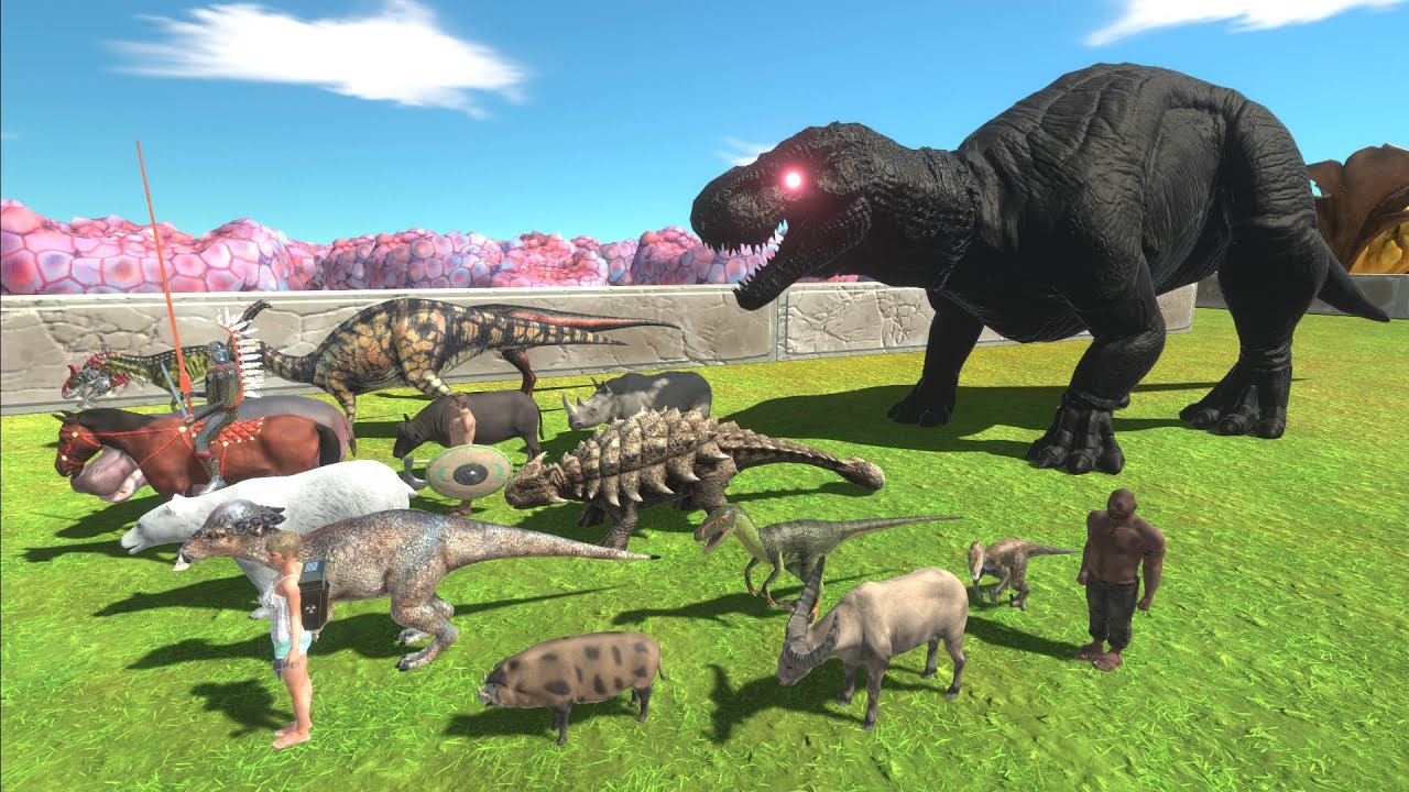 Escape from DARK TRICERATOPS-REX - Animal Revolt Battle Simulator Escape from Monster