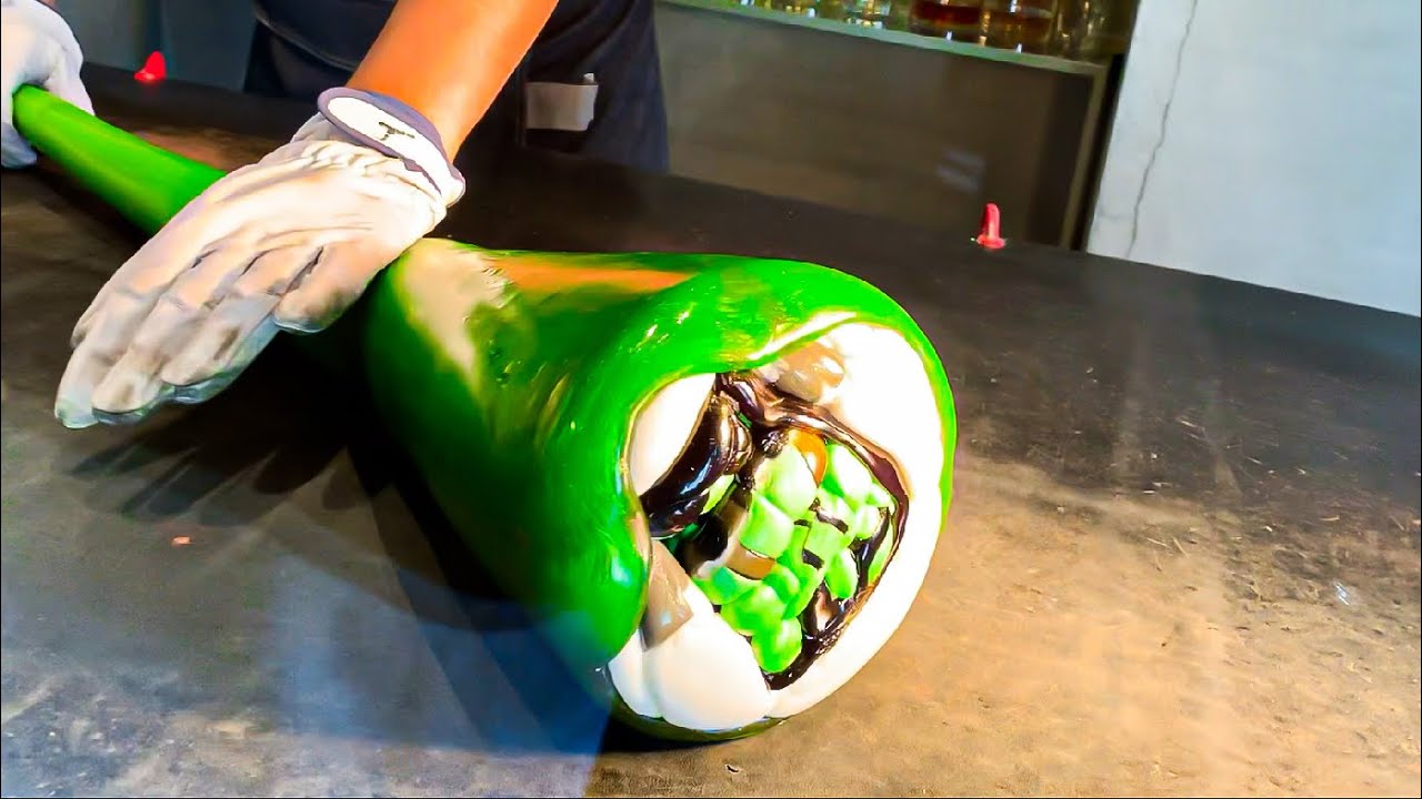 [Full Video] This is Handmade Frankenstein candy /Halloween /  PAPABUBBLE / Japanese street food
