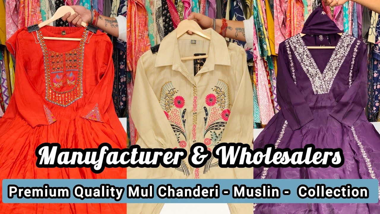 😍100% Premium Quality - Biggest Manufacturer Of Jaipur Of Mul Chanderi - Muslin Cordsets & Suits😍