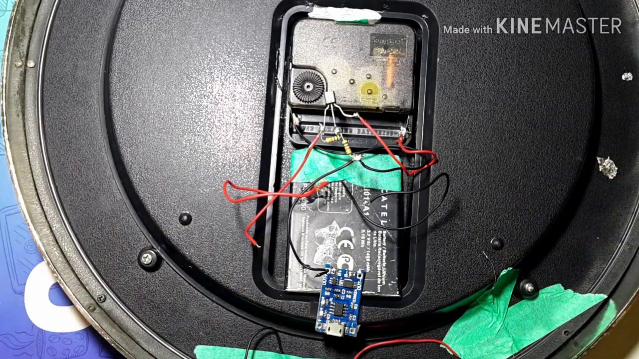 Relógio de  parede com bateria  de celular
