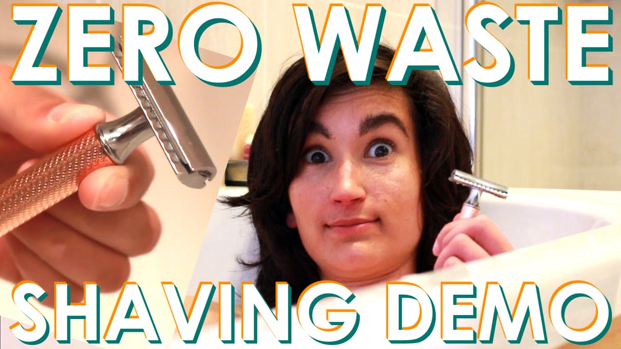 ZERO WASTE SHAVING DEMO (in the bath ft. hair)