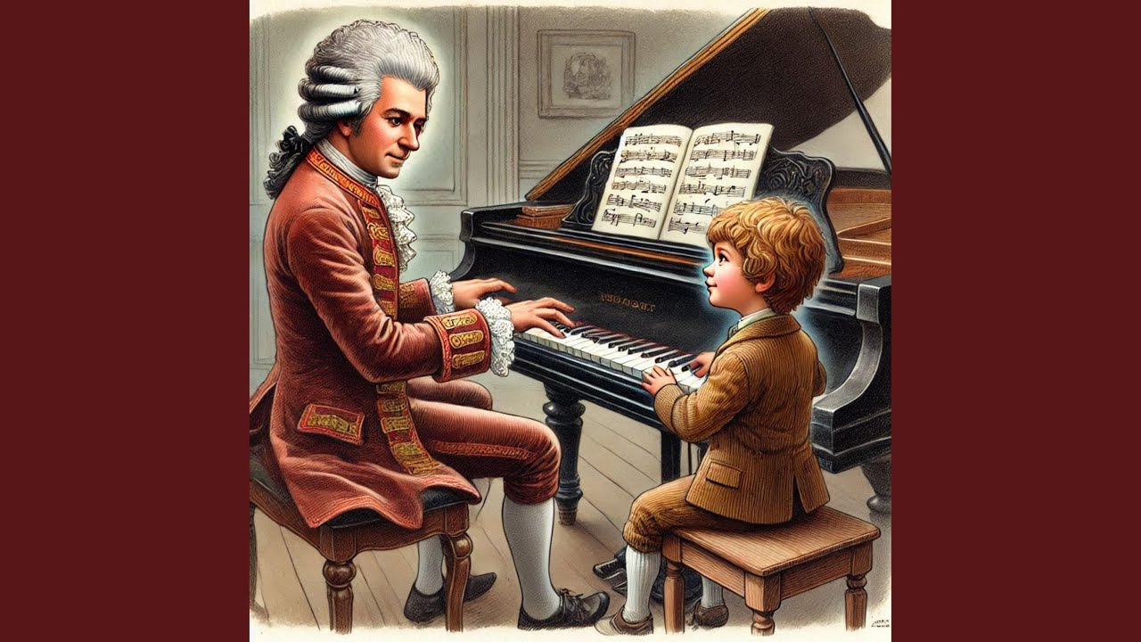 Mozart gibt Klavierunterricht