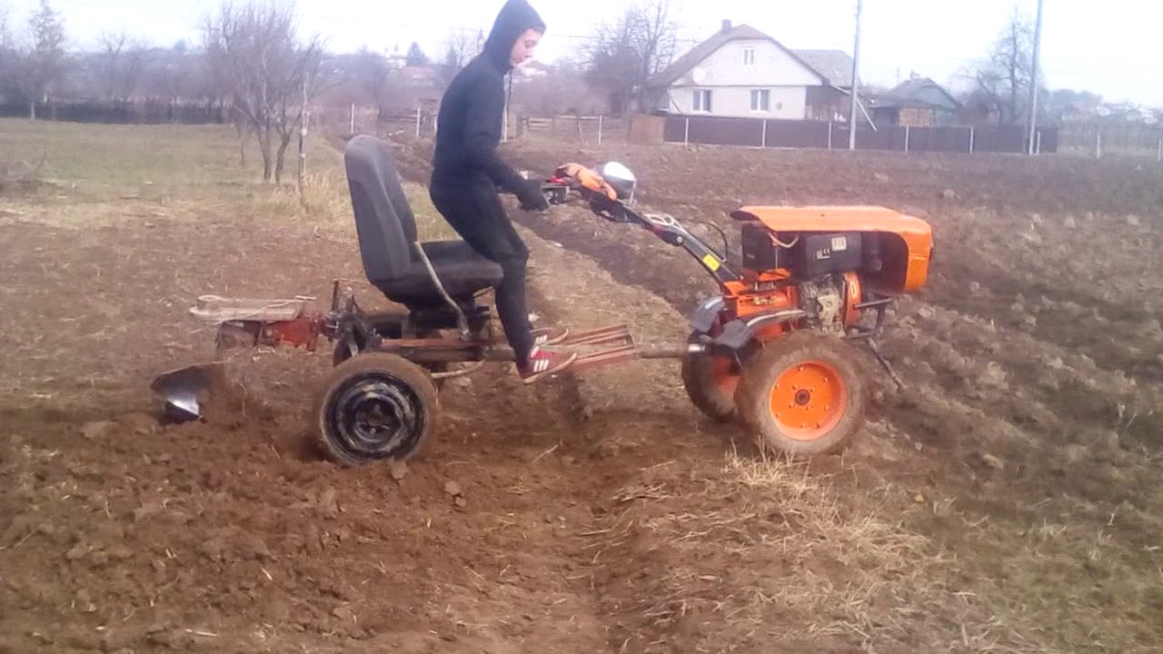 Testare carucior motosapa ruris KSD 1001 la arat .