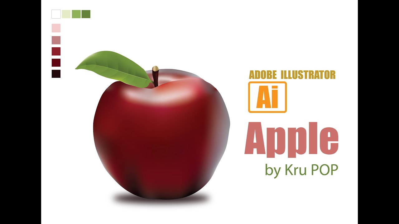 วาดแอปเปิ้ลด้วย Mesh Tool (Adobe Illustrator workshop (Mesh Tool) : Apple)