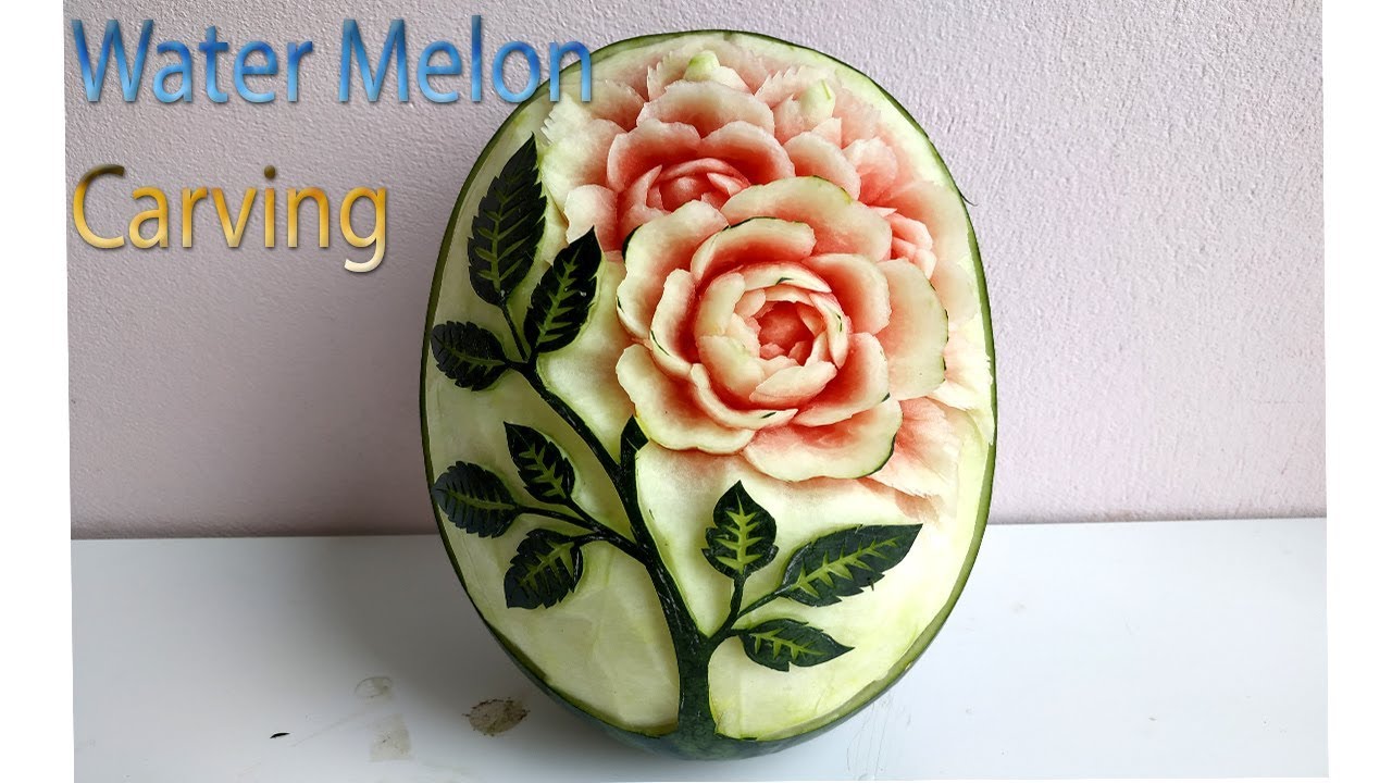 Rose Carving | carving fruits | By BÀN TAY ĐEN #carving #watermelon