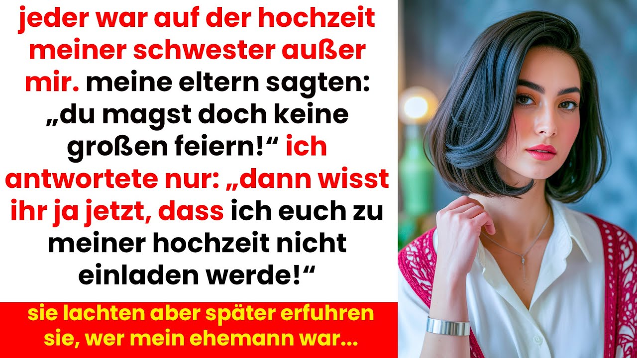 sie lachten, als ich sagte, sie seien nicht zu meiner hochzeit eingeladen bis sie sahen...