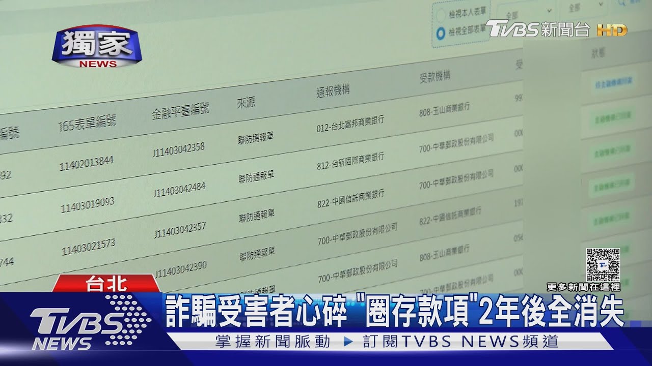 詐騙受害者心碎 「圈存款項」2年後全消失｜TVBS新聞 @TVBSNEWS01