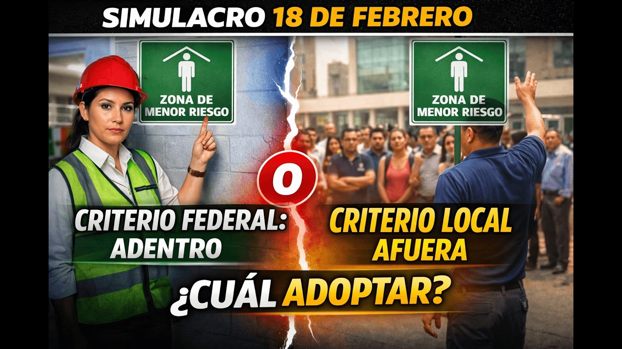 Simulacro 18 de febrero: zona de menor riesgo ¿criterio federal o local, cuál adoptar?
