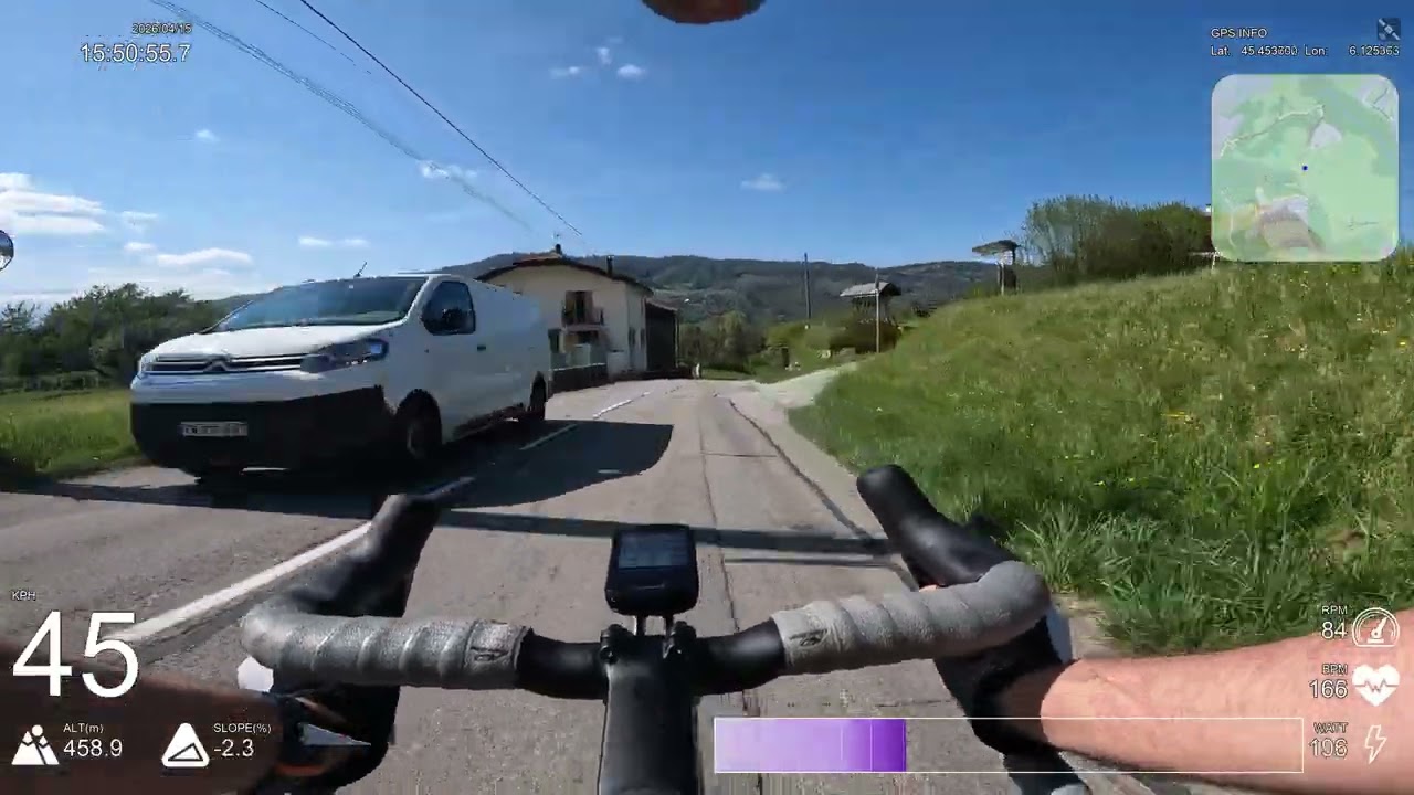 Short descent super BUMPY ROAD in the FRENCH ALPS.