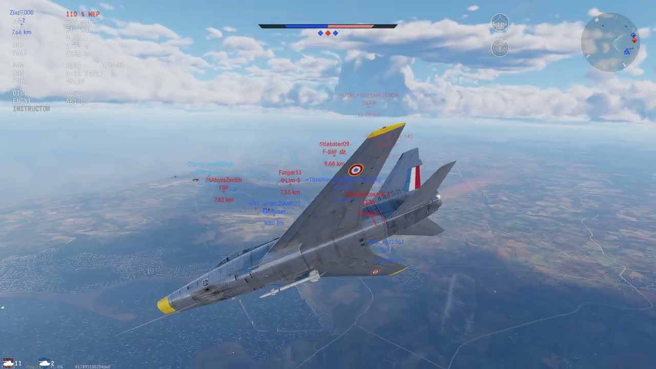 F-100D  6 and 0  Denmark  (War Thunder Air AB)