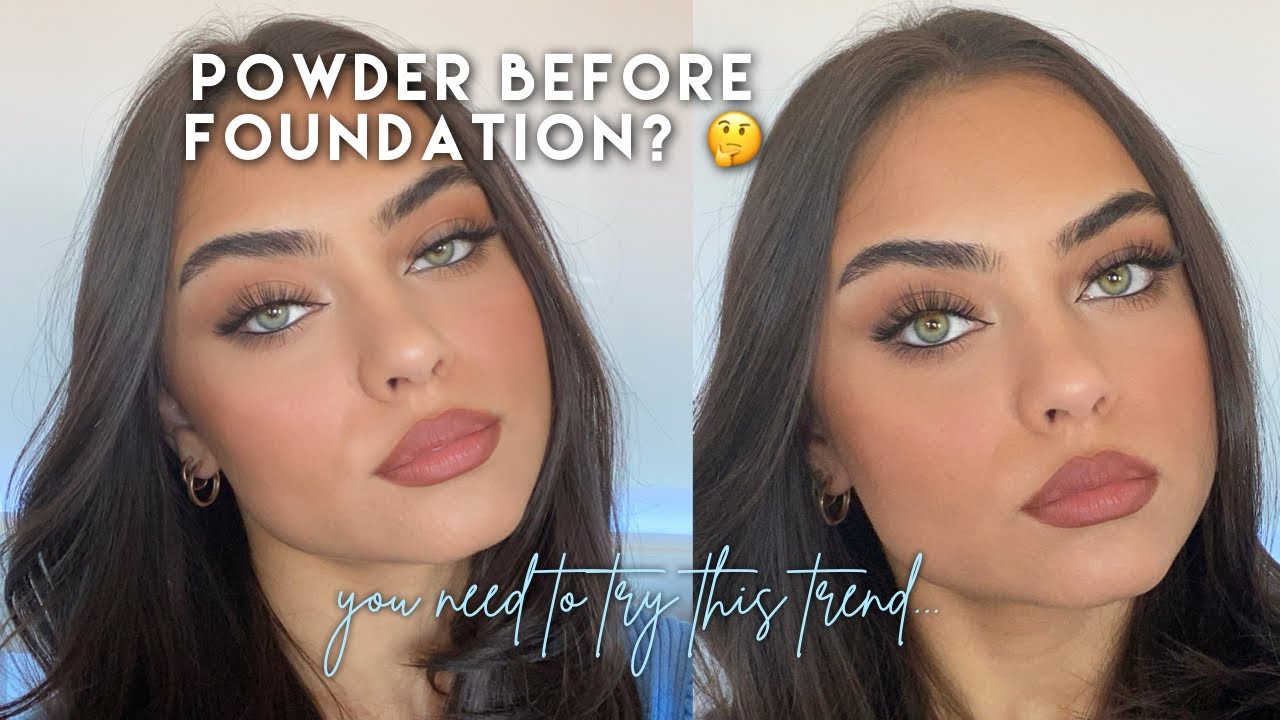 POWDER BEFORE FOUNDATION TECHNIQUE? Watch this!