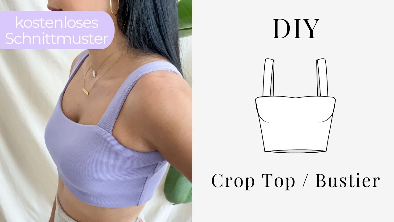 Crop Top / Bustier nähen KOSTENLOSES SCHNITTMUSTER