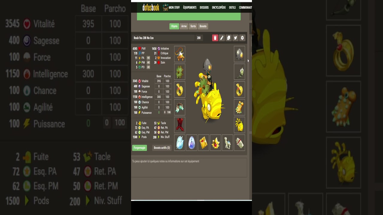 Dofus Stuff Roublard 200 Low Cost No exo 
