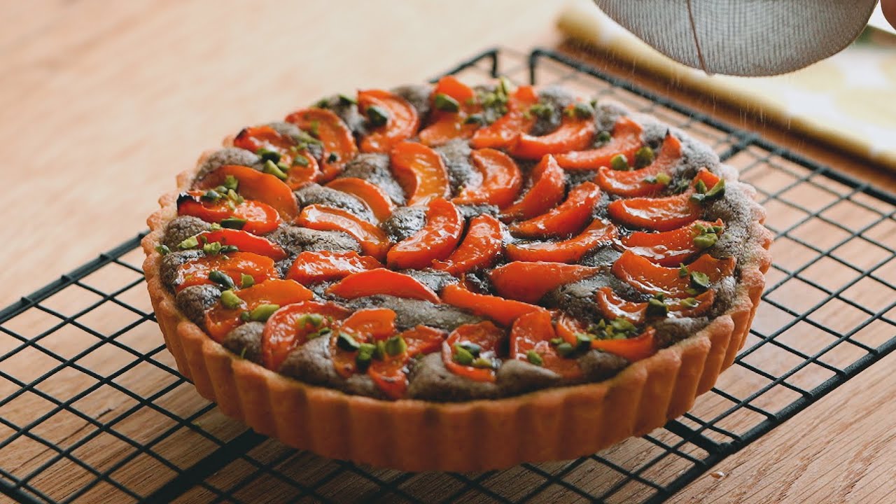 Hojicha Apricot Tart Recipe | Crispy Outside, Silky Inside