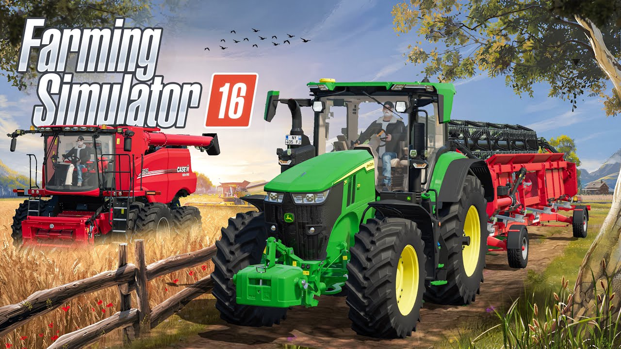 Доставка жатки и сбор пшеницы в FS16 | Мультиплеер FS16 | Покадровая съёмка |