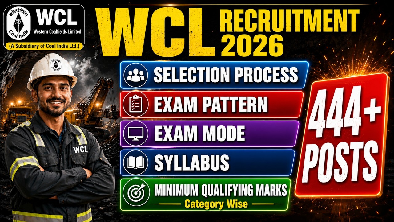 WCL 2026 Exam Pattern & Syllabus | Mining Sirdar & Assistant Foreman Trainee Electrical Prep Guide 