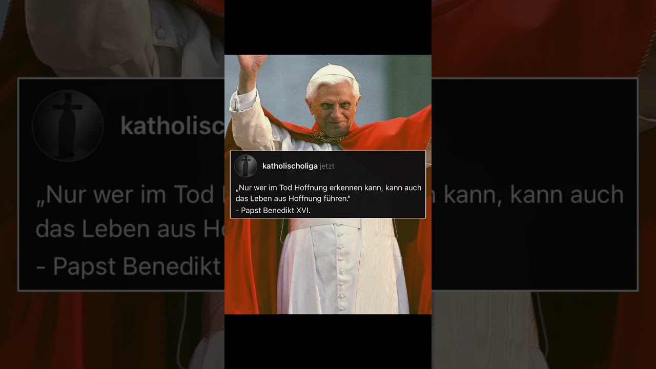 Papst Benedikt zum wahren Weg im Leben! #glaube #kirche #katholisch #katholik