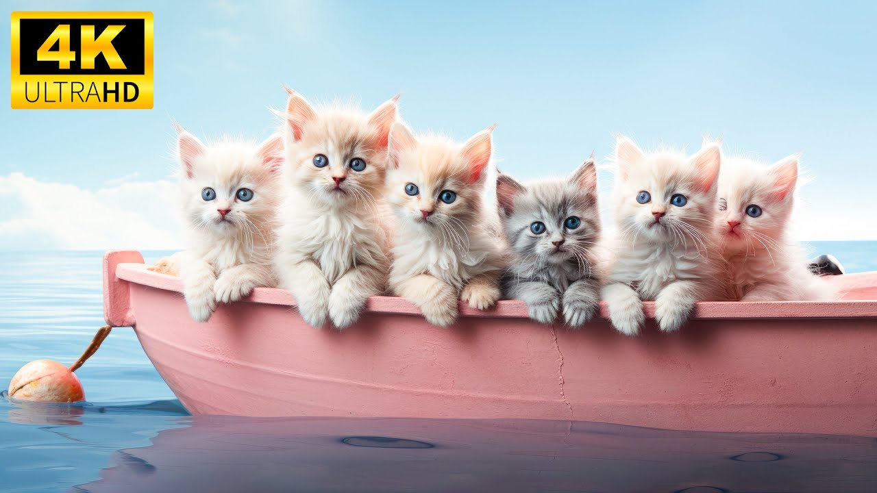 Baby Animals 4K - Истории дружбы детенышей животных под расслабляющую музыку (красочно-динамичная)