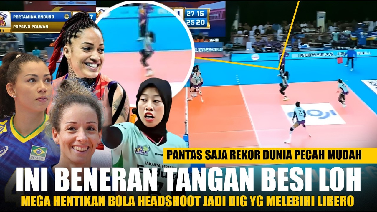 Ini Teknik Macam Apa..!! Detik Detik Responsif Defese Mega Pecahkan Rekor Kecepatan Libero Dunia