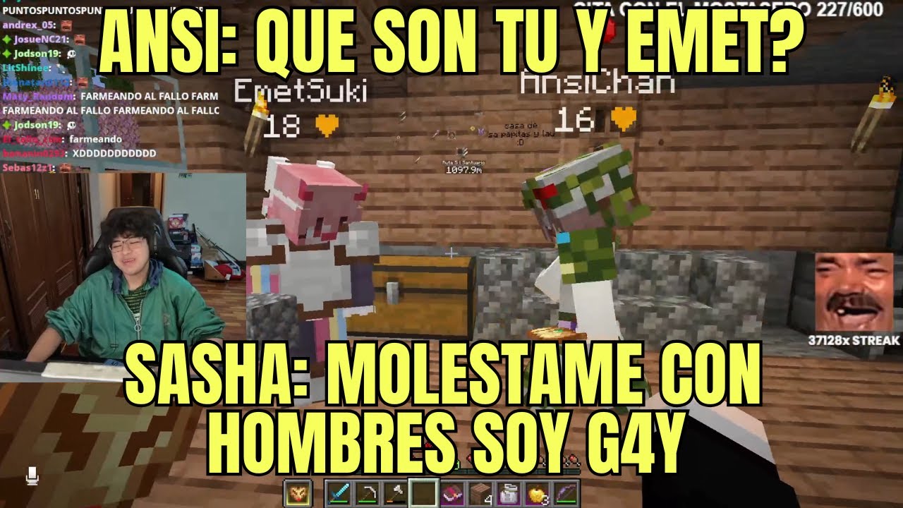 ANSI SHIPEA A SACHA CON EMET Y SE ENOJA FEO 😂