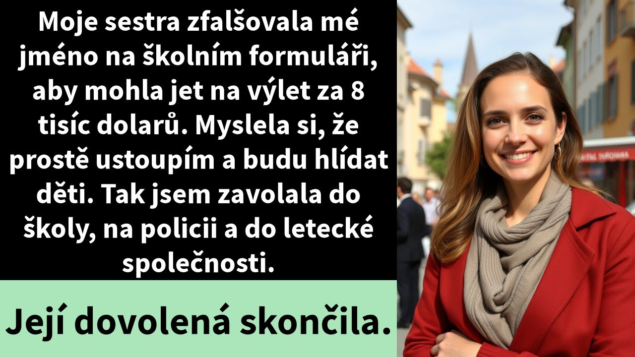 Moje sestra zfalšovala mé jméno na školním formuláři, aby mohla jet na výlet za 8 tisíc dolarů.