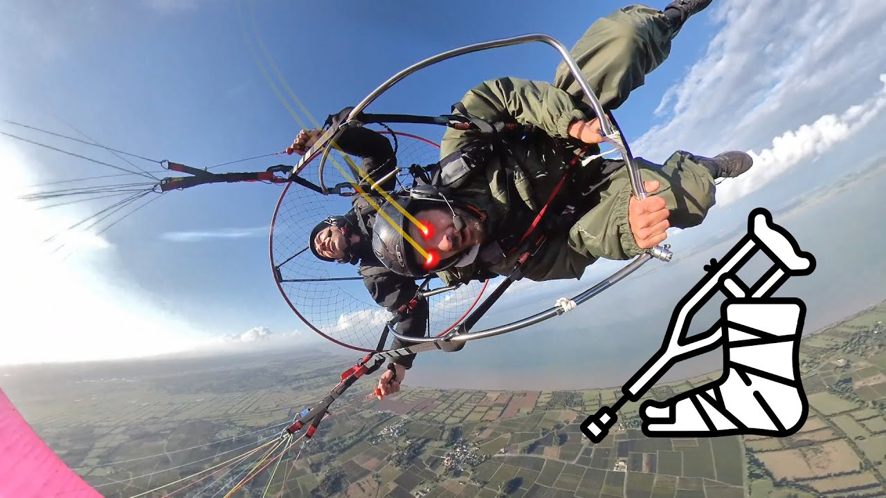 Biplace en paramoteur :  acro, soaring & cheville cassée, !