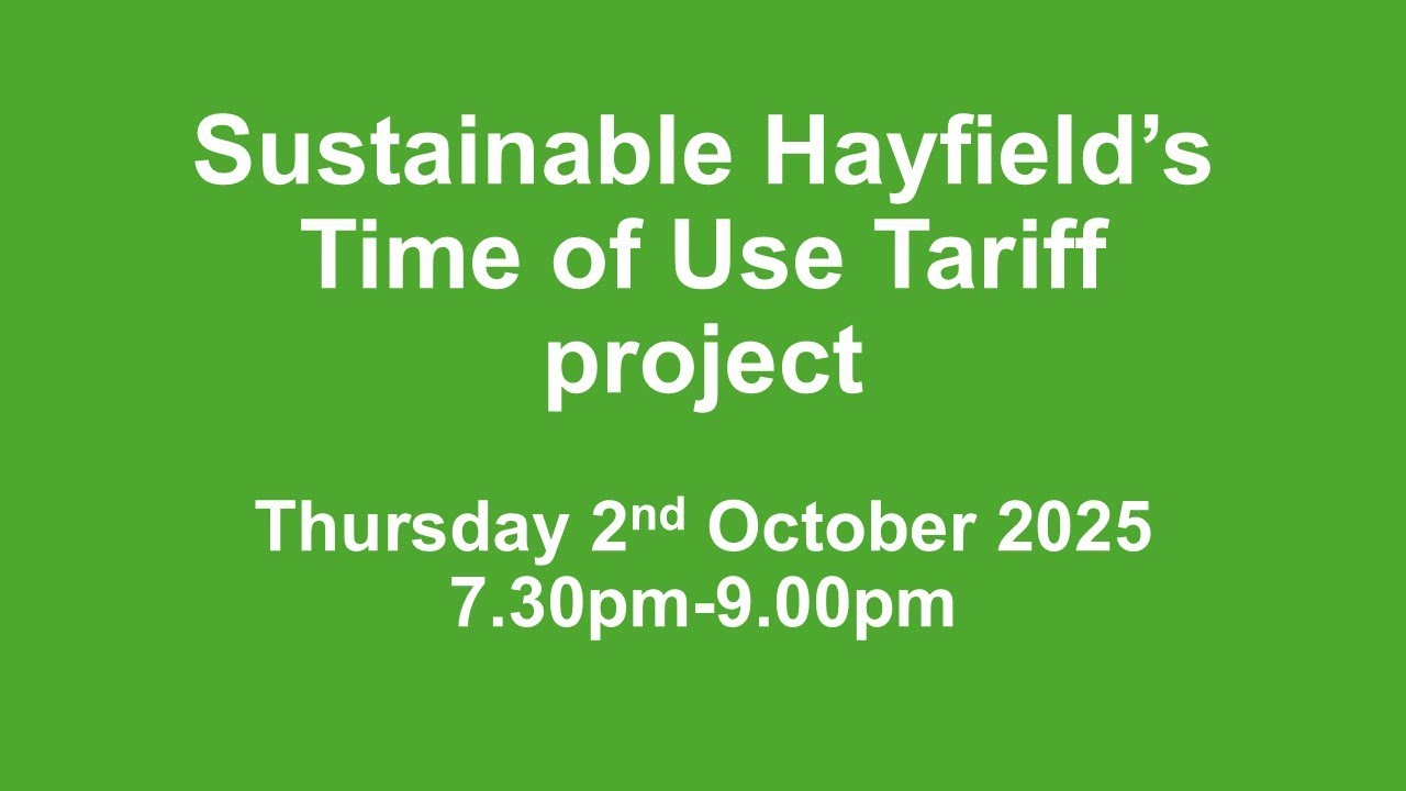 Sustainable Hayfield Time of Use Tariff project