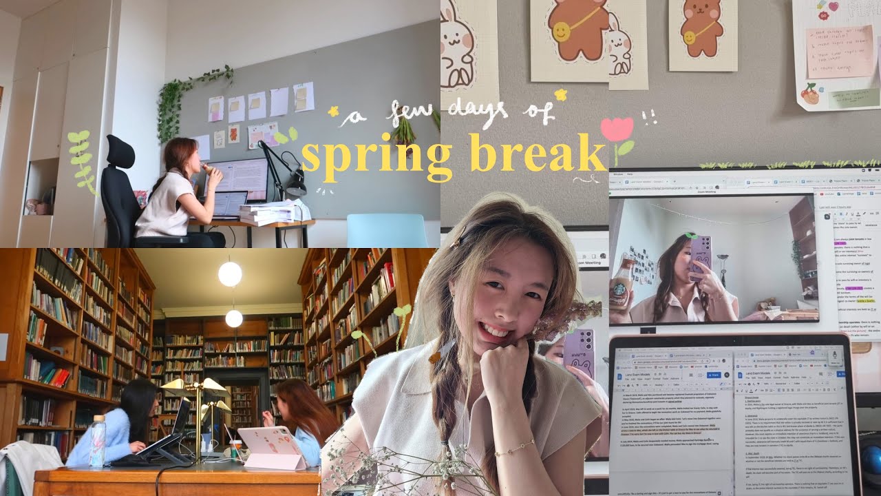 🌷spring break revision vlog🌷: exam study plan, jewelry haul, kings college library, friends visit